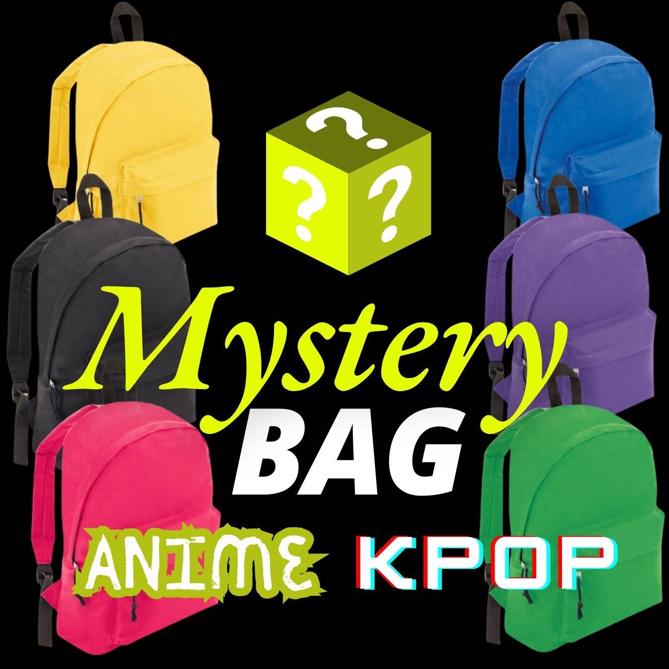 Mystery Backpack - Premium Anime & K-pop Surprise Bag (Value over €30)