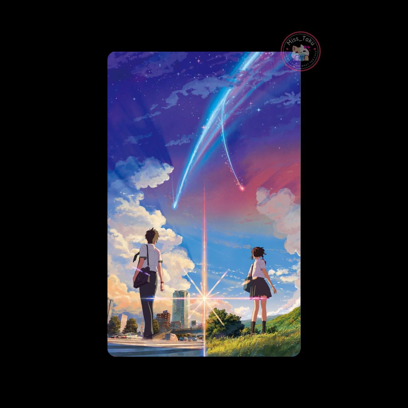 Beautiful Holographic Card Skin Sticker Anime Japan Customized