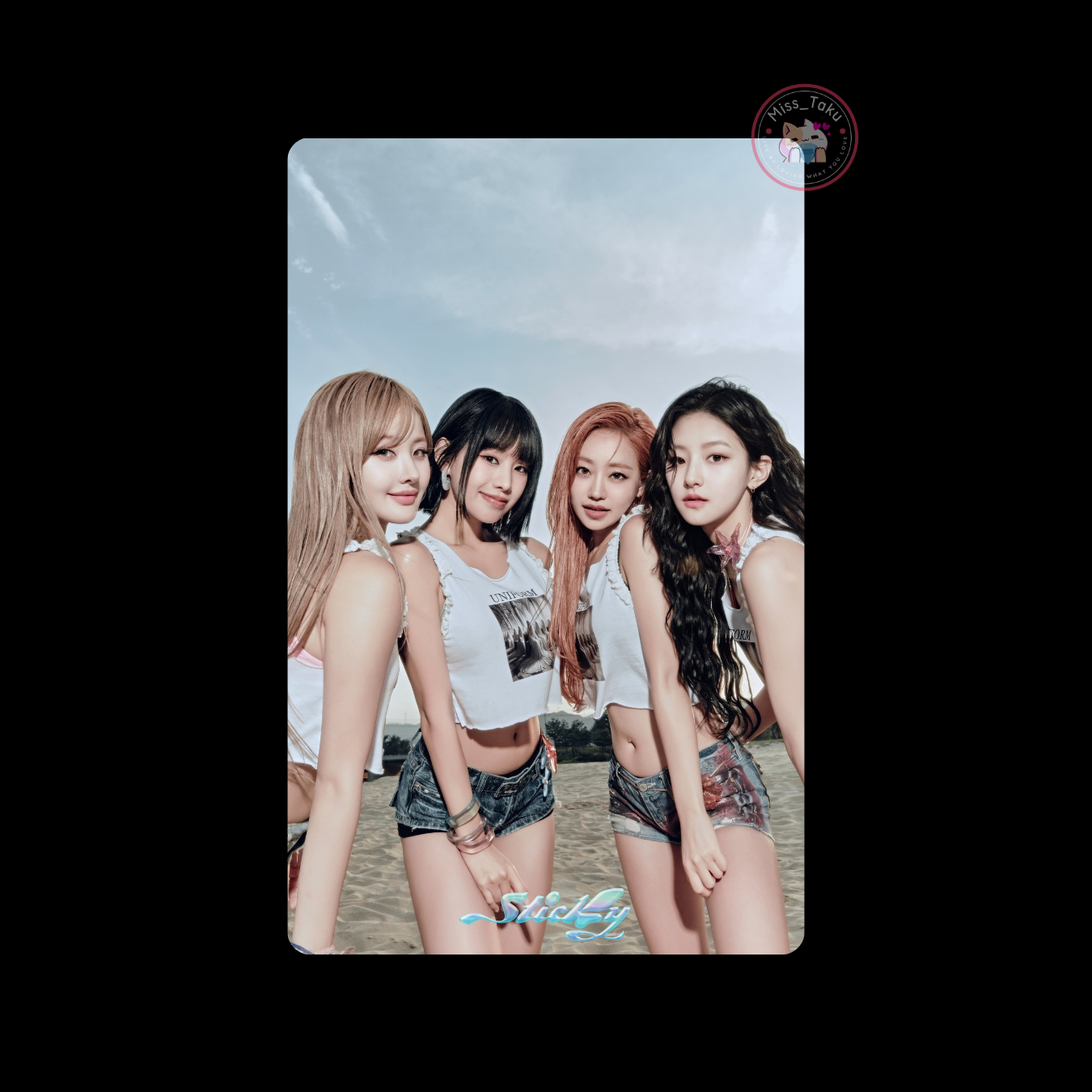 Beautiful Holographic Card Skin Sticker Kpop Customized