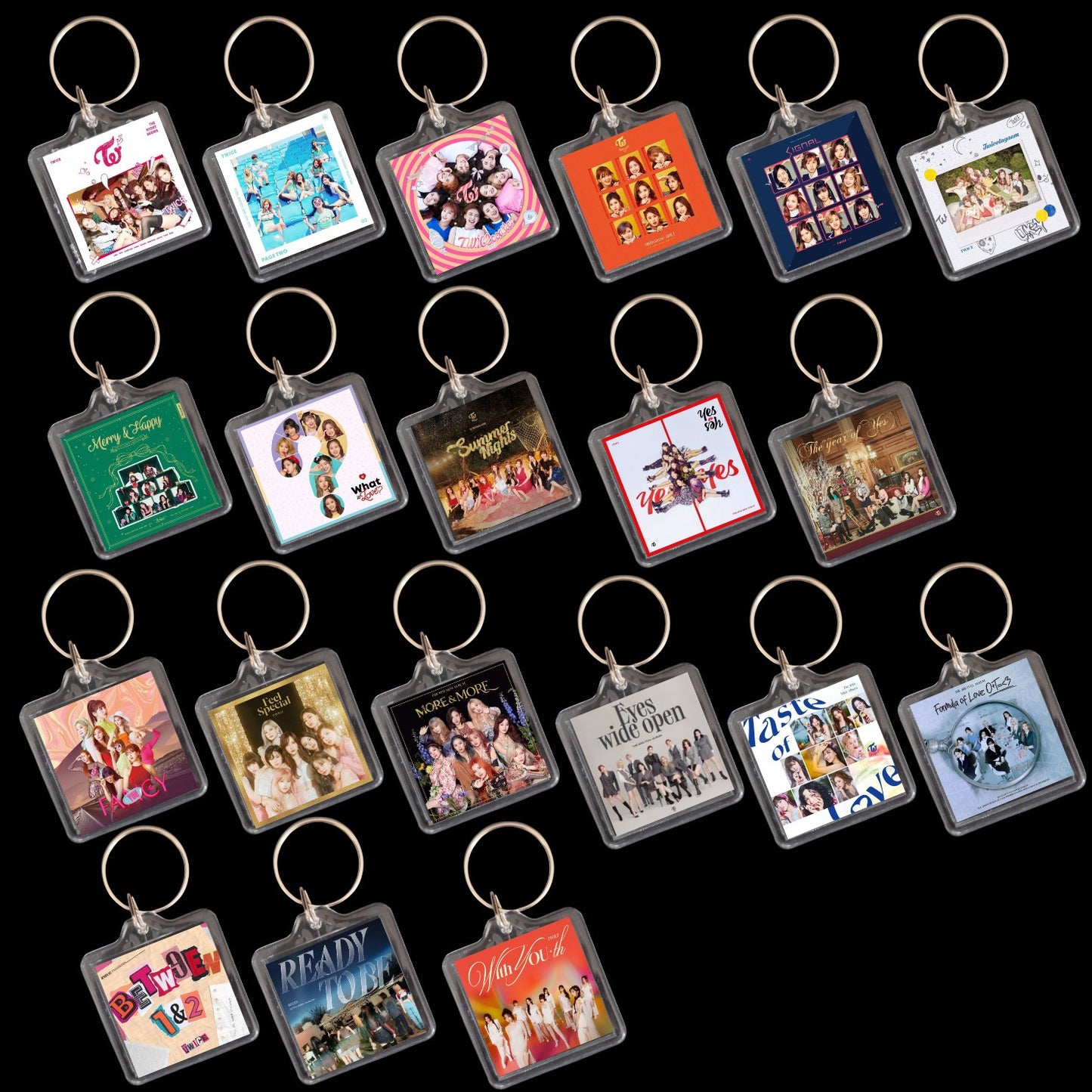 Twice Inspired Smart Keyrings Discography for Once