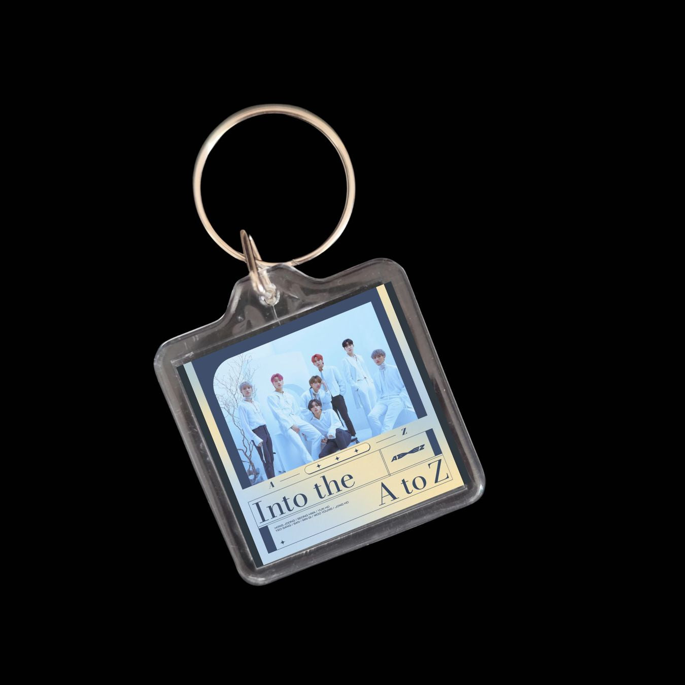 Ateez Inspired Smart Keyrings Discography for Atiny