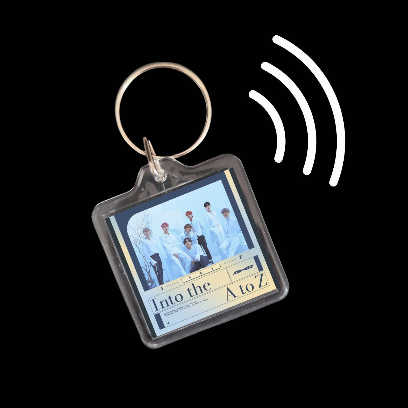 Ateez Inspired Smart Keyrings Discography for Atiny